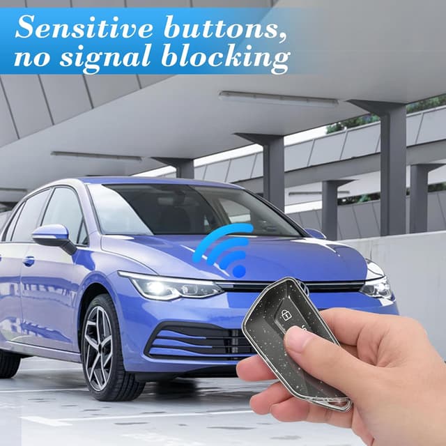 Detalle de UBERMing 2 Pack Transparent Car Key Case (TPU) for VW Golf 8 & ID Models