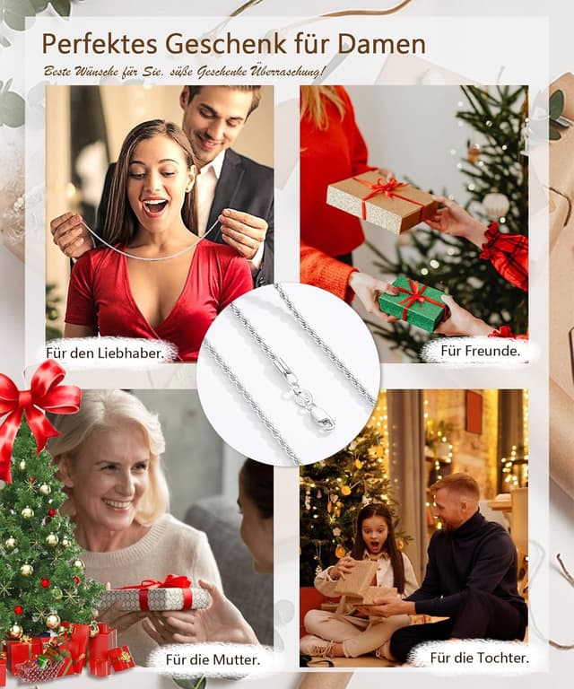 Thumbnail 6 de ZOERAY Silberkette Damen 925 16 inch