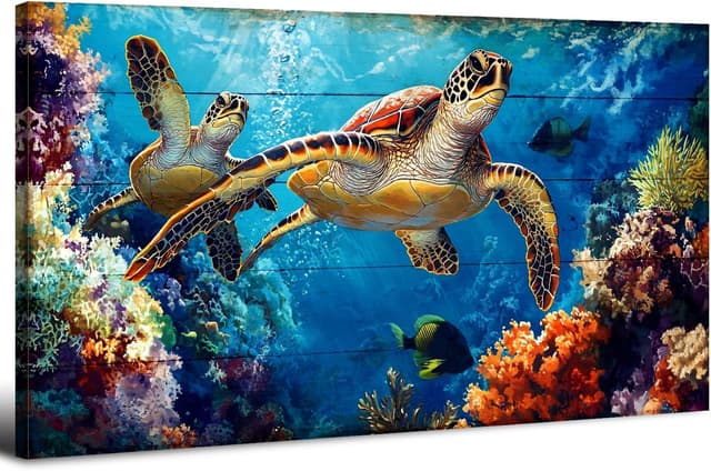 Thumbnail 6 de Beach Wall Art: Wildflowers Landscape 20x40in 🖼