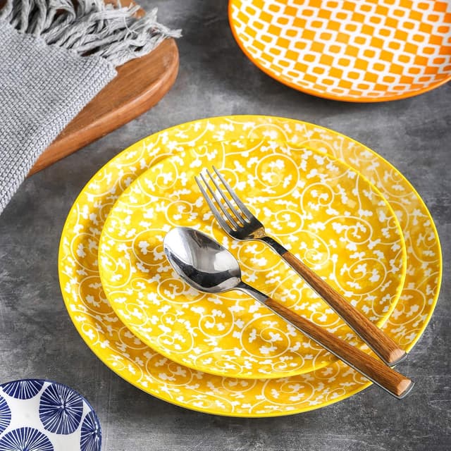 Detalle 1 de 10 inch Porcelain Dinner Plates, set of 6