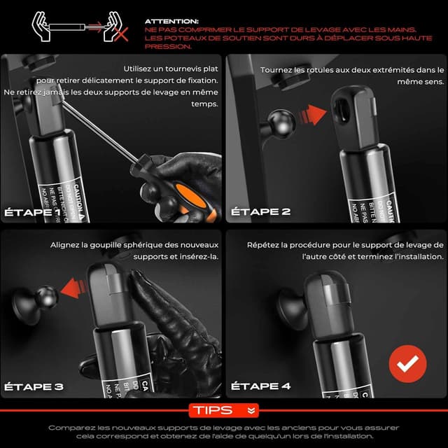 Thumbnail 4 de Frankberg 2x Ressorts à Gaz 300 N pour Transporter IV