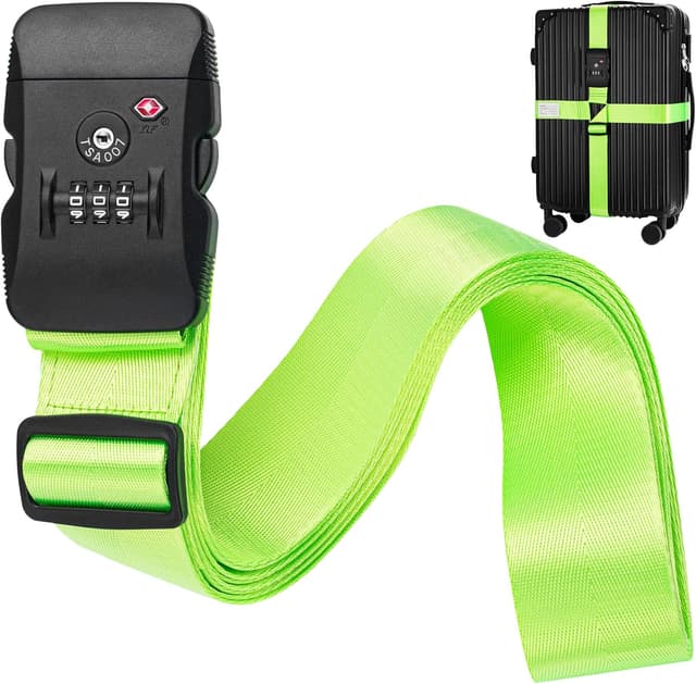 Detalle de BlueCosto luggage strap with TSA lock