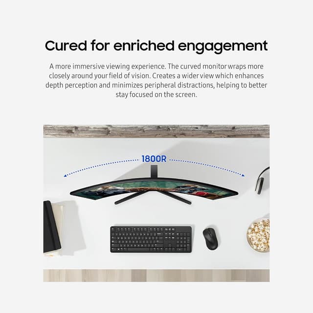 Detalle de Samsung LS27D366GANXZA 27" curved monitor