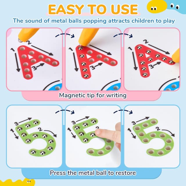 Detalle de JoyCat Magnetic Tracing Board for Toddlers