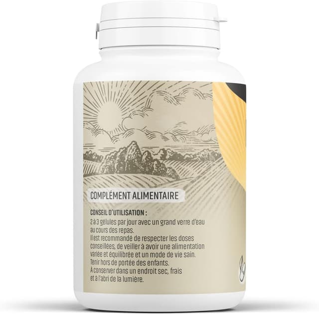 Detalle 2 de Escholtzia Bio en gélules végétales 250 mg – Herbes Et Plantes, lot de 200 gélules