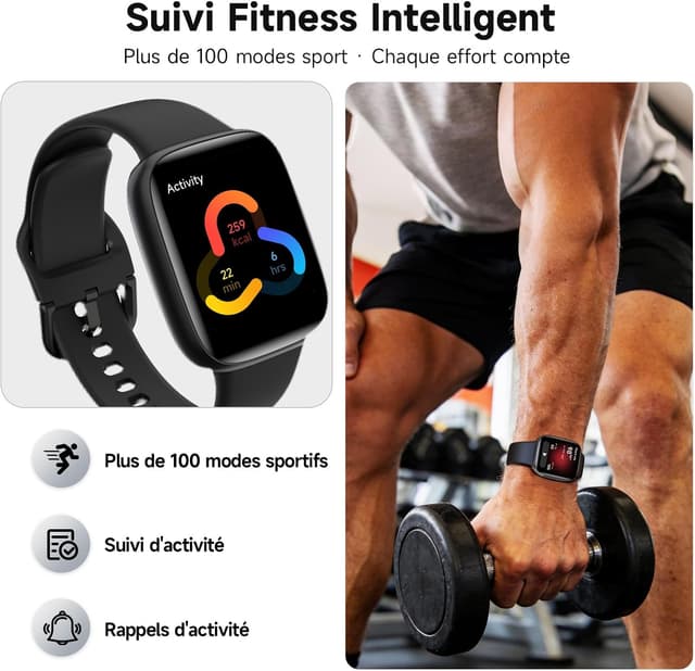 Detalle de ENOMIR Smartwatch 1,85 pouces avec Alexa