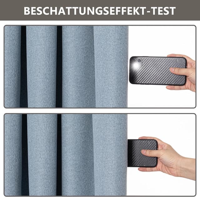 Detalle 2 de MYSKY HOME Blickdichter Vorhang 2er Set