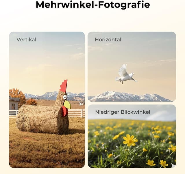 Detalle de K&F CONCEPT A305A1+BH-40 Kamera-Stativ (Handy-Stativ), 162 cm – Aluminium-Reisestativ für Smartphone & Tablet