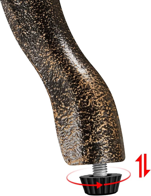 Detalle 2 de Yaheetech Bistro-Set (3-tlg.) im antiken Bronze-Look mit Stühlen und Sitzhockern