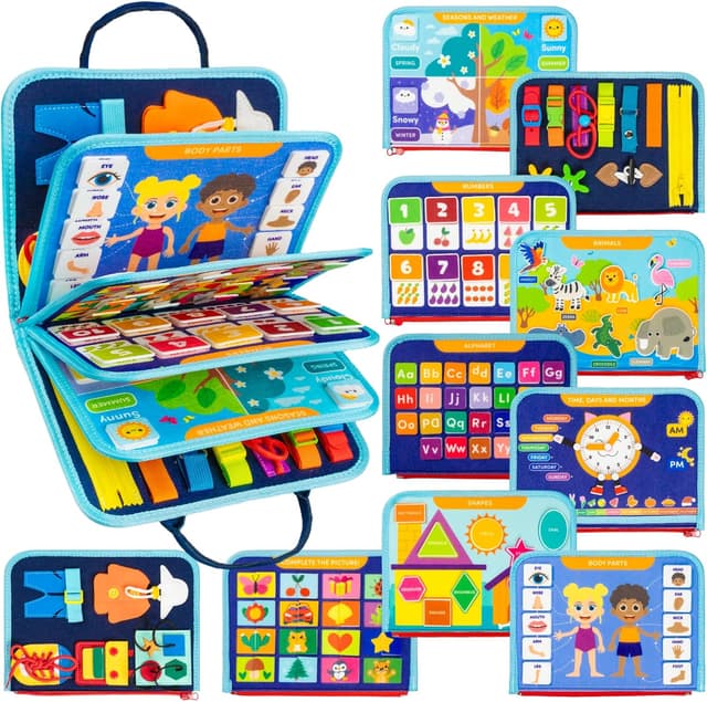 Thumbnail 6 de Clever Fox Play Busy Book for Toddlers (Ages 1–3) Montessori Felt Activity Board