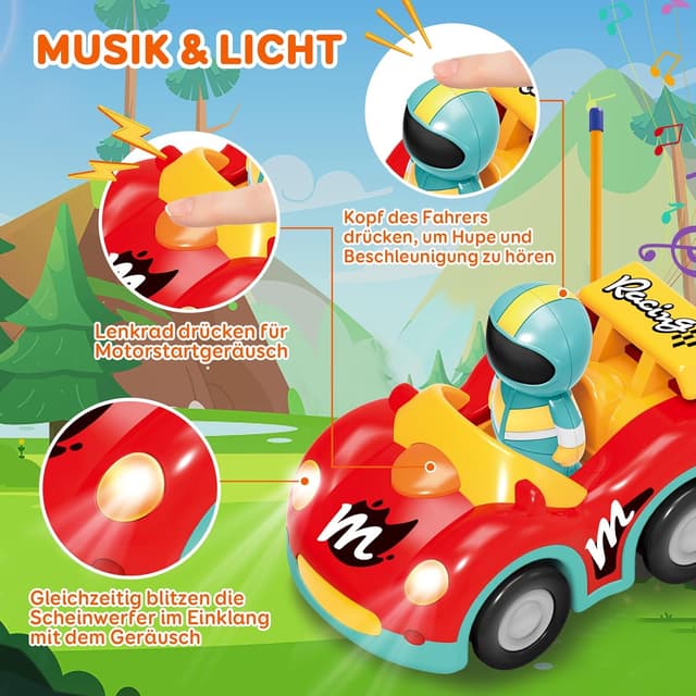 Thumbnail 3 de Pup Go Kleinkind RC Cartoon Rennwagen