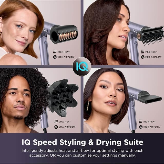 Detalle de Shark SpeedStyle Pro Flex Hair Dryer (HD543PLUK) with Ionic Styling Attachments