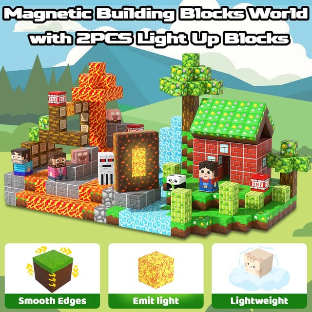 Thumbnail 4 de Magnetische Bausteine 150 Teile Magnetspielzeug