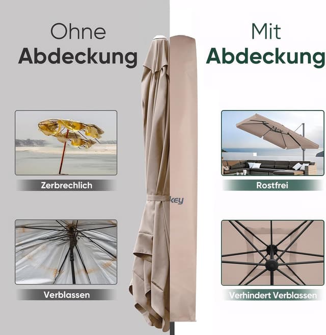 Detalle 2 de Sekey Custodia per Ombrello a Lampione 280×30/81/46 cm