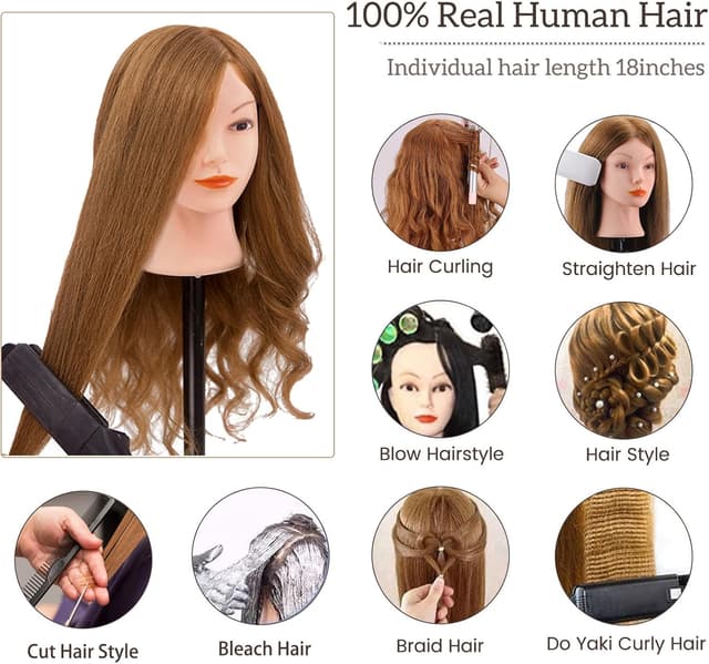 Thumbnail 2 de TopDirect Cabeza Maniquí 18/46 cm pelo humano