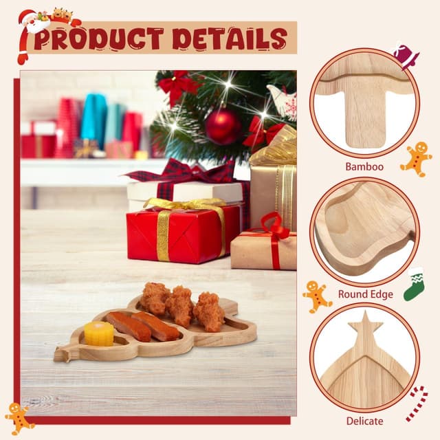 Detalle 2 de Ciieeo Bambus Serviertablett 30 x 20 cm