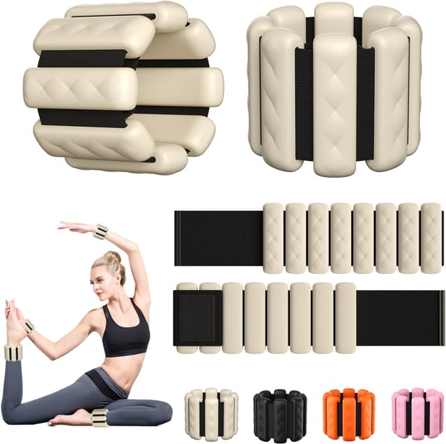 Thumbnail 6 de Wrist & Ankle Weights for Women set (2 adjustable silicone 1lb each) for walking, yoga, pilates & more