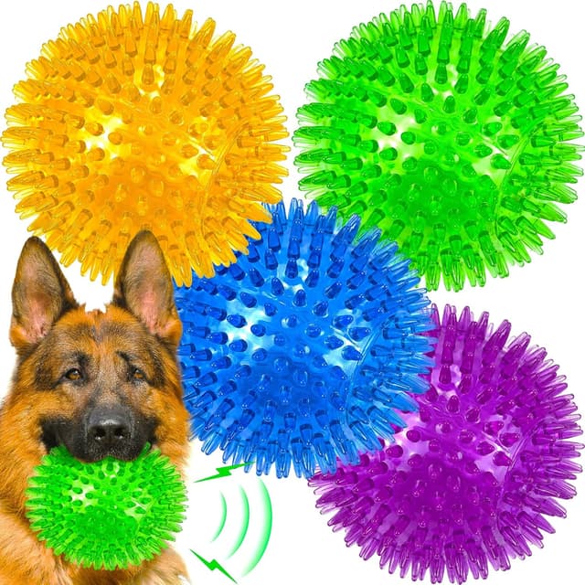 Imagen de LECHONG 4-Pack Large Squeaky Dog Balls en OfertitasTOP