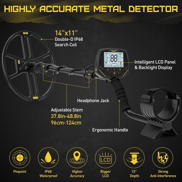 Thumbnail 6 de Hazlewolke DD90 metal detector, 14 inch coil