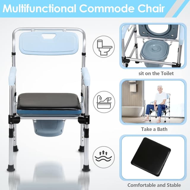 Detalle 2 de Tubiaz M1-GGP8073c Toilettenstuhl höhenverstellbar 42–54 cm 🚽