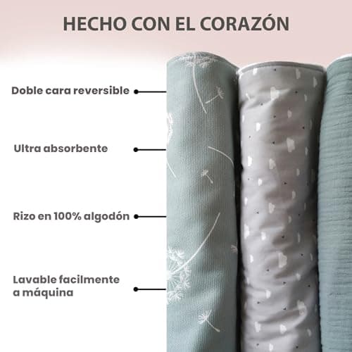 Thumbnail 4 de MIMUSELINA Lingette bebe lavable, 3 chiffons 30x21 cm ⚙