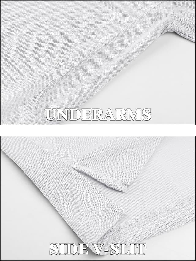 Detalle 2 de TACVASEN Men’s Breathable Golf Polo Shirt (Quick-Dry Short Sleeve) — lightweight work and leisure polo