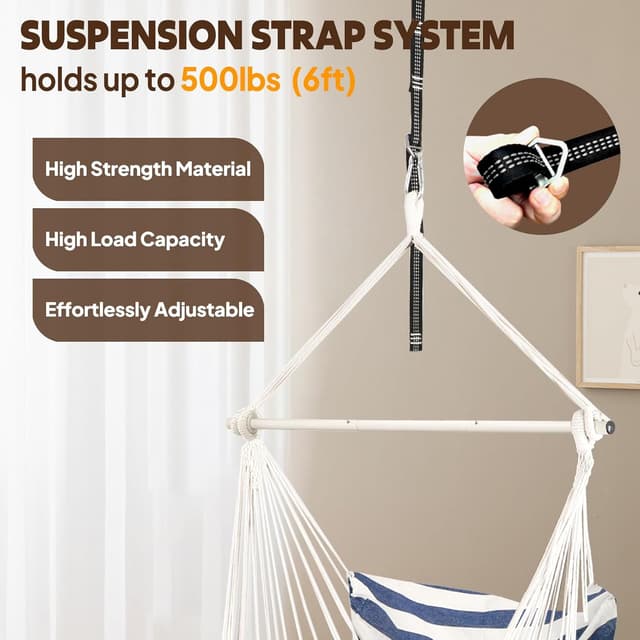 Detalle 1 de Chihee Hängesessel mit 2 Kissen, bis 227 kg