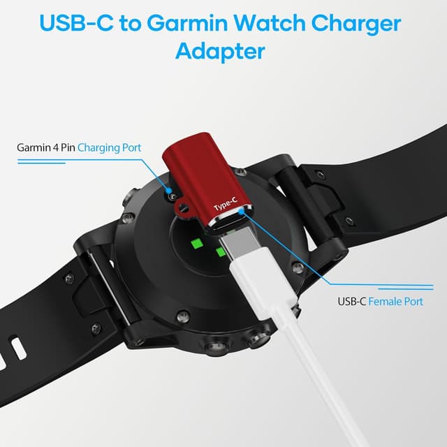 Detalle 2 de Rndono USB-C Ladeadapter Garmin Watches