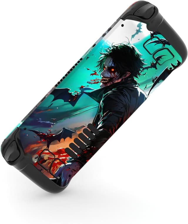 Detalle 2 de playvital Custom Stickers Full Set Protective Skin Decal for Steam Deck LCD & OLED – Bats Zombie