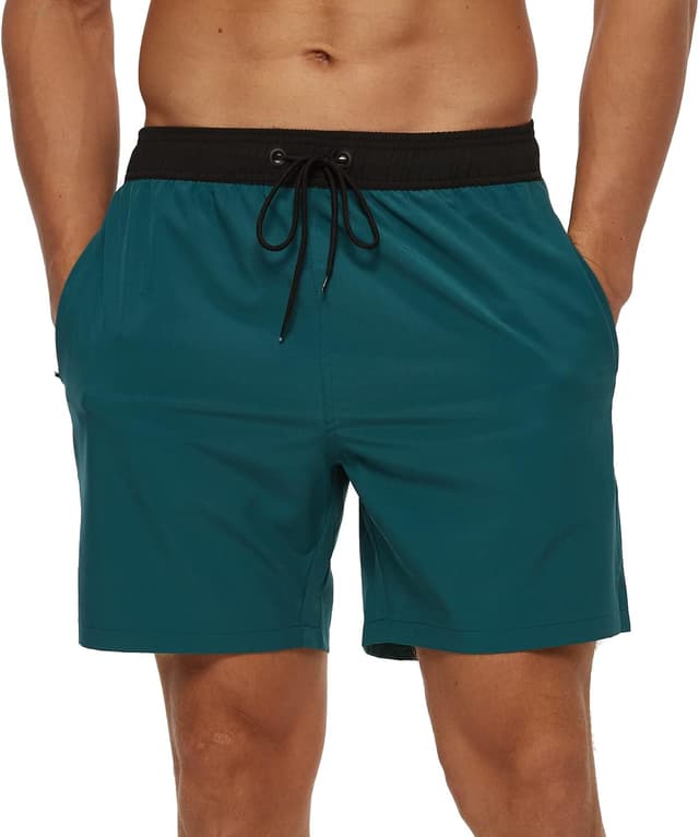 Detalle de Arcweg Pantaloncini da bagno uomo a asciugatura veloce con fodera a rete e taschino