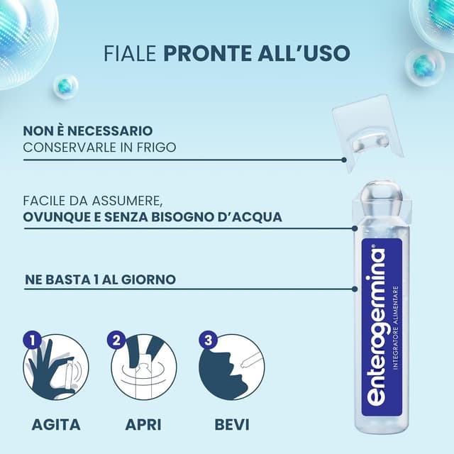 Detalle 2 de Enterogermina Benessere Intestinale, 20 flaconcini