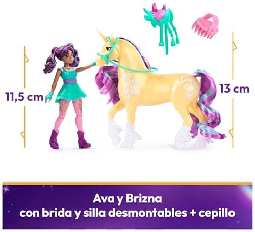 Detalle 2 de ACADEMIA UNICORNIO Muñeca Ava y unicornio Brizna