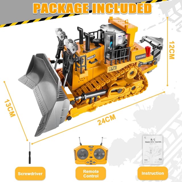 Thumbnail 6 de RC Bulldozer 9-Kanäle 2,4 GHz mit Licht