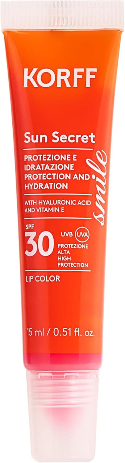 Detalle de Korff Sun Secret Smile Lip Color SPF30 – Stick volumizzante e idratante 02 Raspberry Pink