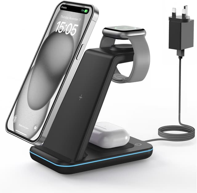 Detalle de GEEKERA 3 in 1 wireless charger 4.8oz