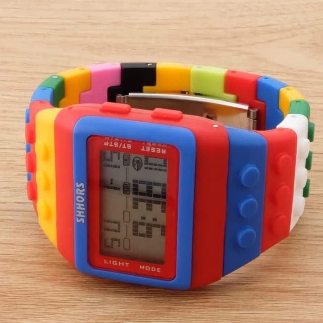 Detalle 2 de FENKOO Orologio digitale arcobaleno Rosso 3 ATM