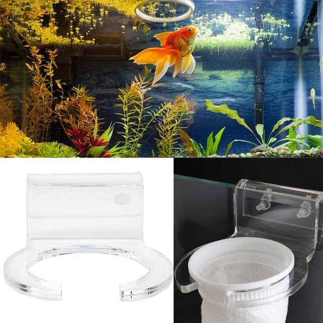 Detalle de Tiiyee 4 inch Aquarium Filter Sock Mount Bracket (Acrylic) for Pre-sump Felt Bags