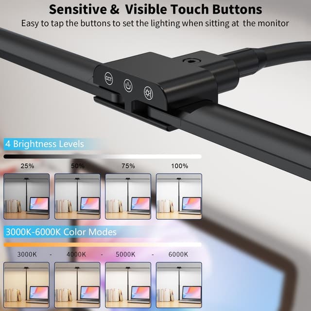 Thumbnail 2 de KableRika Doppelkopf Schreibtischlampe LED