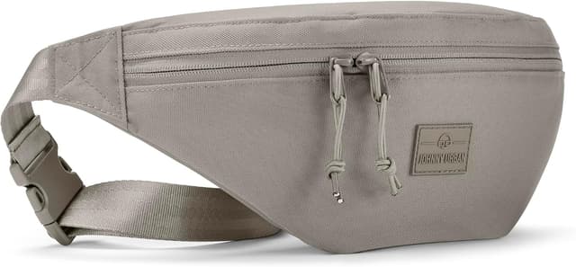 Detalle de Johnny Urban Bauchtasche „Erik Large“ grau – große Gürteltasche mit flexiblem Gurt für Festival & Alltag