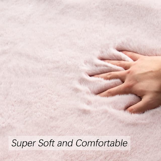 Thumbnail 4 de ORINOVA Pink Faux Fur Rug 90x150cm