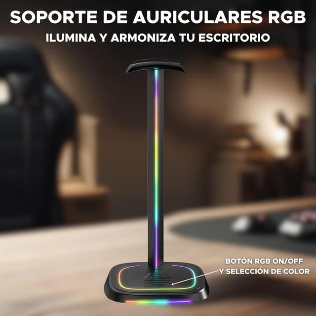 Detalle 1 de The G-Lab K-Stand Neon RGB soporte auriculares