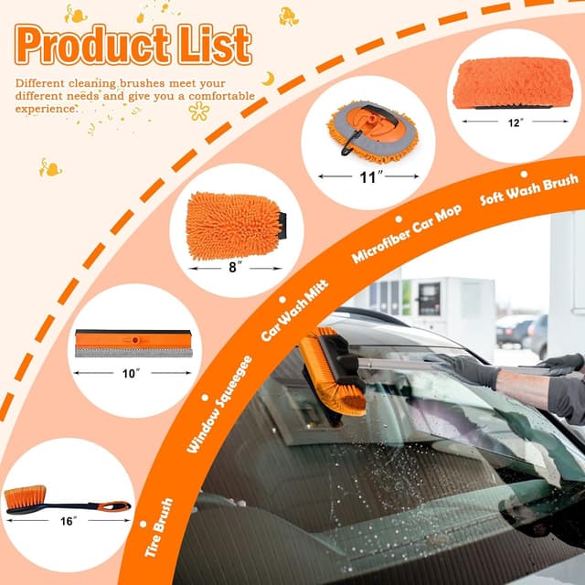 Detalle 2 de LAANPOLE Car Wash Brush 12ft long handle