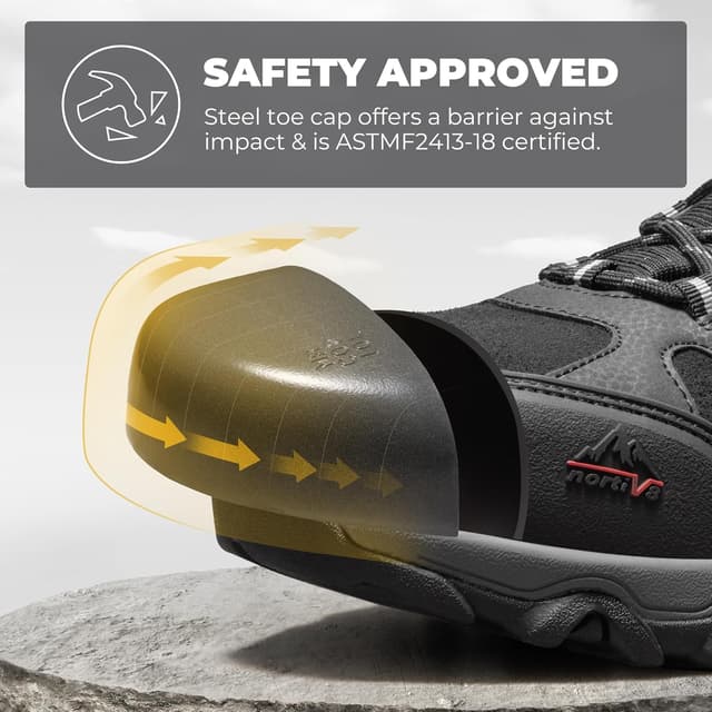 Thumbnail 4 de NORTIV 8 Paladin-Steel Waterproof Steel Toe Boots