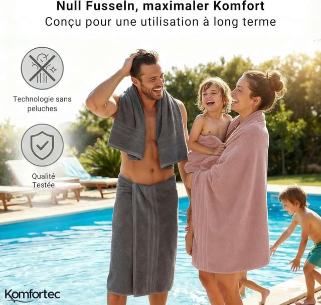 Thumbnail 6 de Komfortec Serviettes 8 pièces en coton