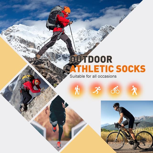 Thumbnail 6 de Niorasen Calze Uomo Donna in lana merino per escursionismo e sport (3 paia) con anti-vesciche e anti-odore