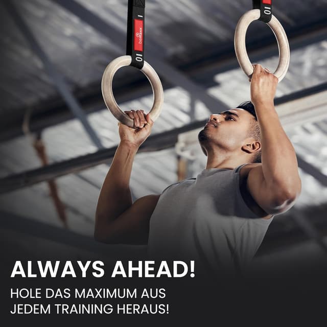 Thumbnail 6 de BeMaxx Turnringe Holz 300 kg