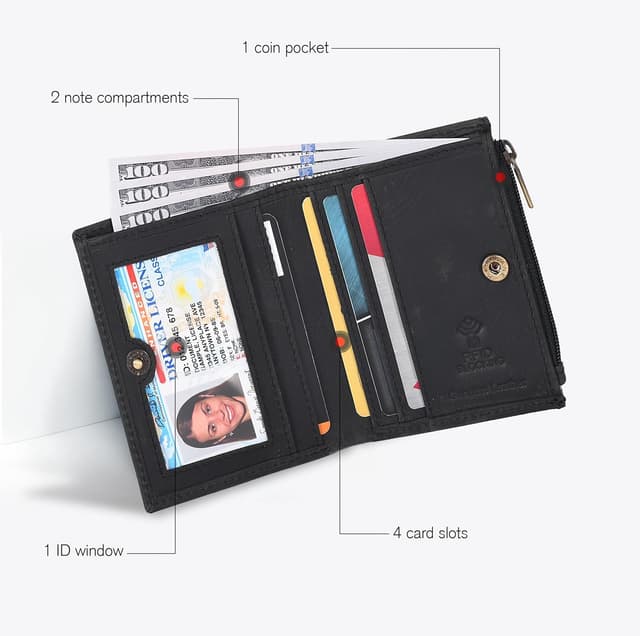 Detalle 2 de Women RFID wallet, 4.2 inch slim leather