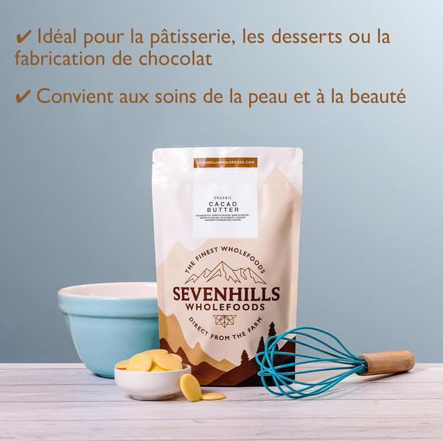 Thumbnail 2 de Sevenhills Wholefoods Beurre de cacao 500g 🍫