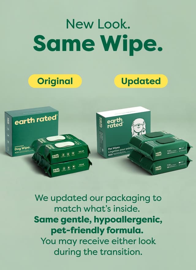 Thumbnail 1 de Earth Rated Lingettes pour chiens 400 unités