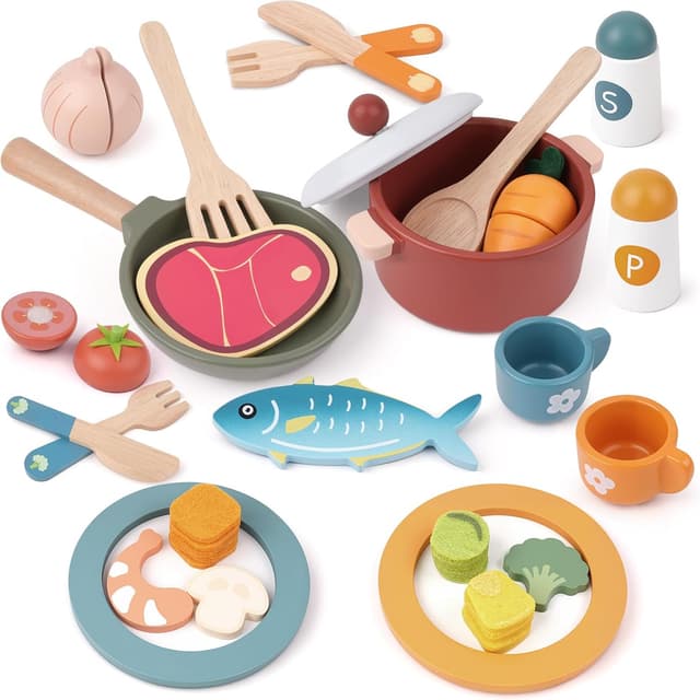 Detalle de Wooden Food for Play Kitchen